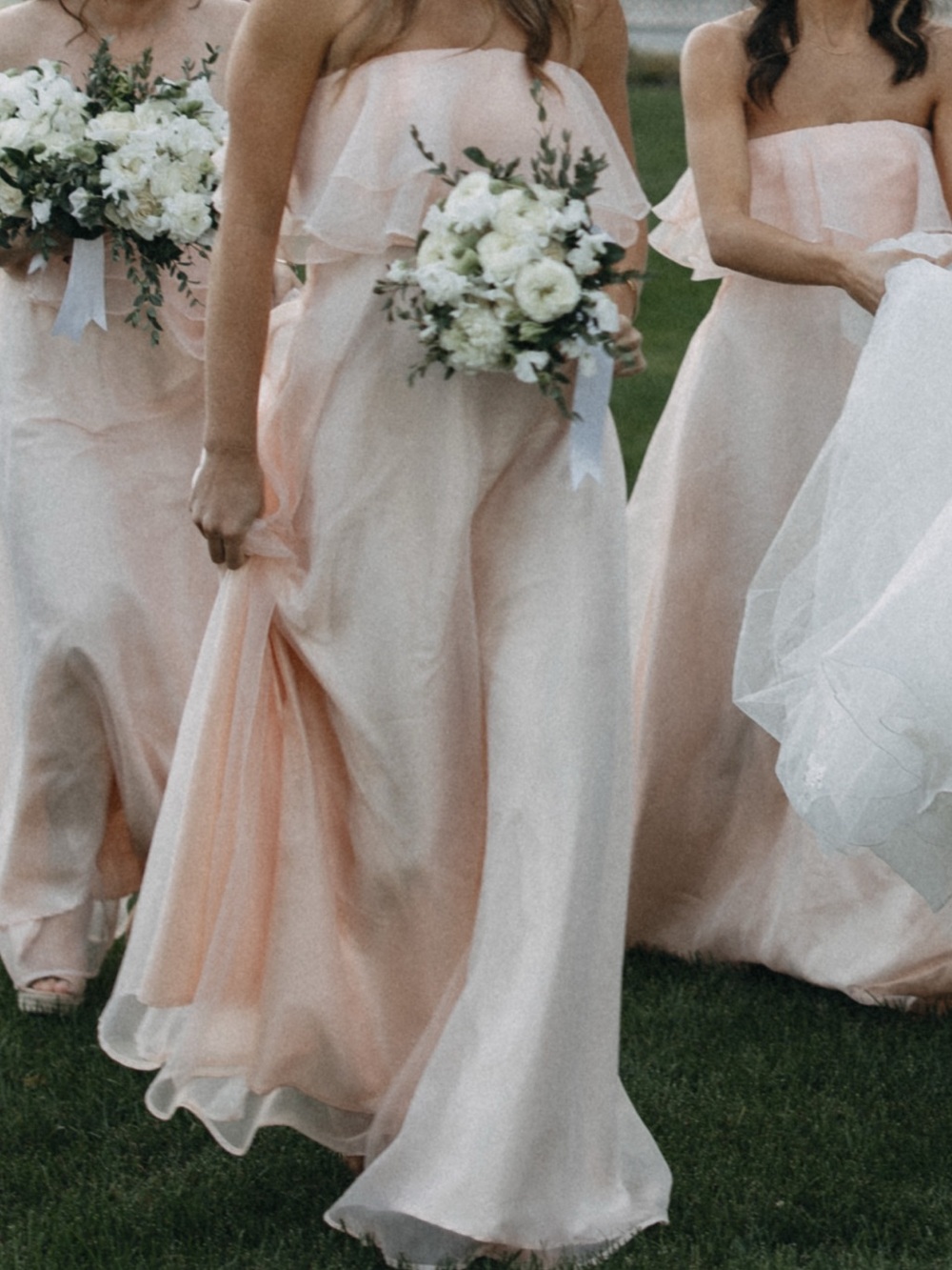 Blush pink Strapless Ballgown Wedding Guest Dress/bridesmaid